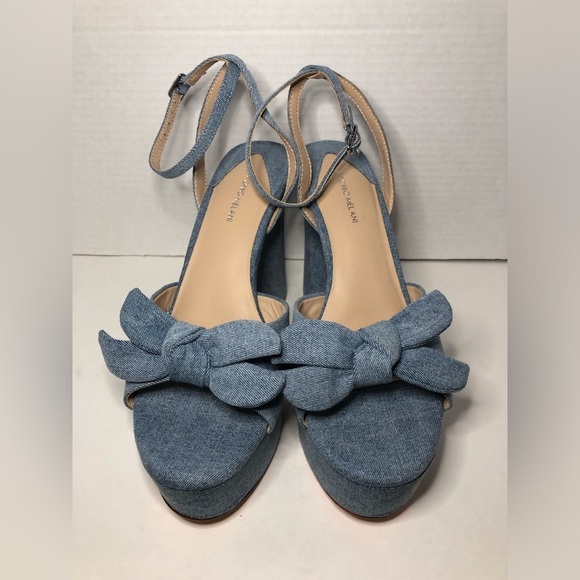 ANTONIO MELANI Denim Blue Platform Sandals NWOT size 9.5 - Picture 13 of 13